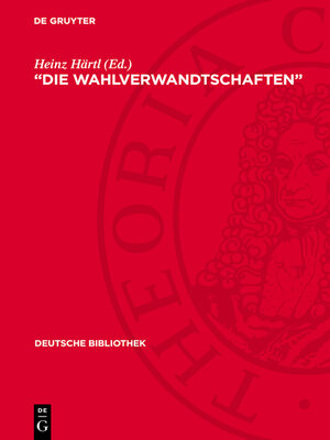 cover image of „Die Wahlverwandtschaften"
